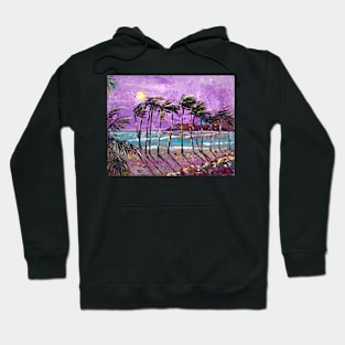 Purple Night At Sea Hoodie